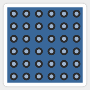 Blue and Black Circle Pattern Sticker